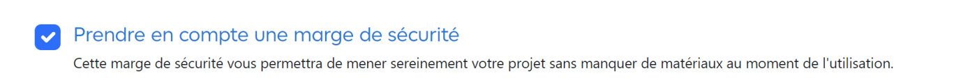 Prendre en compte une marge de sécurité