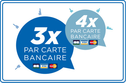 Payez en 3x ou 4x par carte bancaire