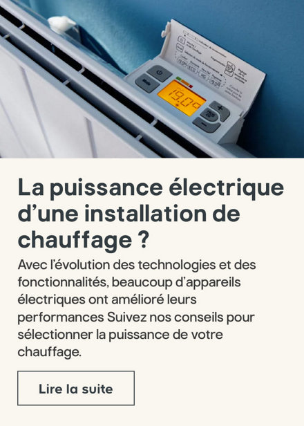Définir la puissance électrique d’une installation de chauffage ?