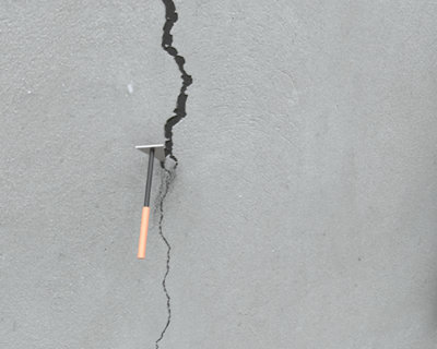 Gratter la fissure pour l'élargir un peu