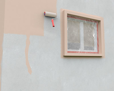 Finir le reste du mur au rouleau
