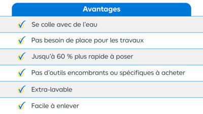 Avantages papier peint sans colle