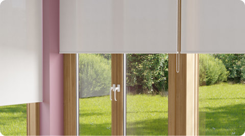 Visuel store enrouleur tamisant blanc