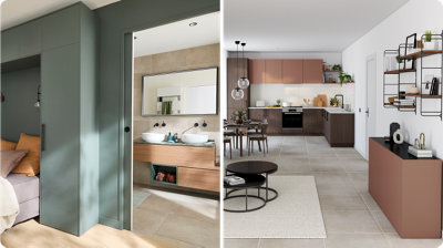 Créez un espace harmonisé avec la cuisine Palma et la salle de bains Kentia