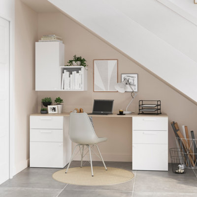 Des caissons qui composent un bureau