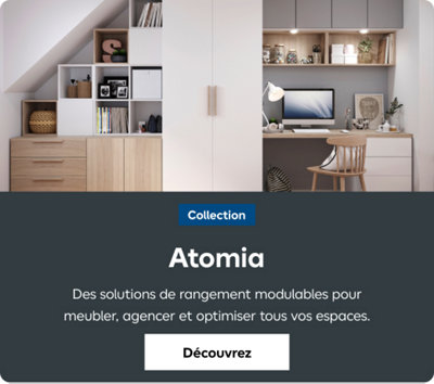 Atomia Des solutions de rangement modulables pour meubler, agencer et optimiser tous vos espaces.