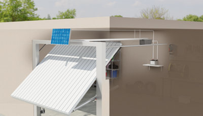 Installation de panneaux photovoltaïques pour alimeter la motorisation du garage