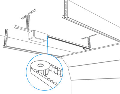 Illustration du moteur à courroie