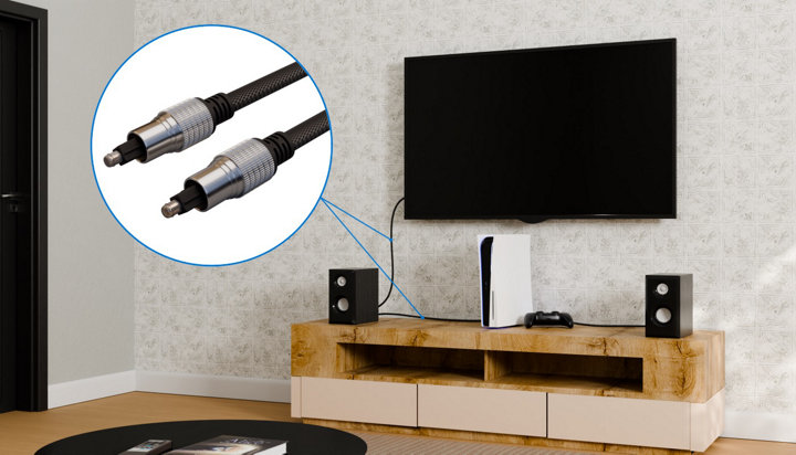 Câble optique avec télévision