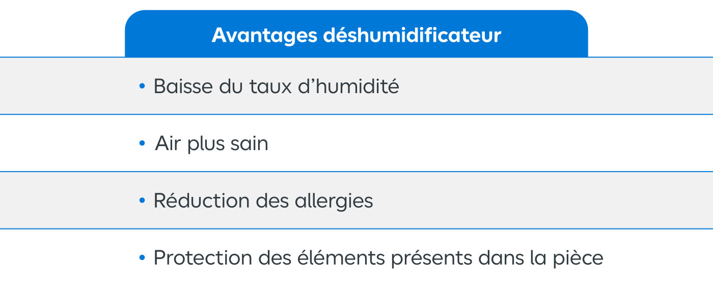 Pourquoi utiliser un déshumidificateur d'air ?
