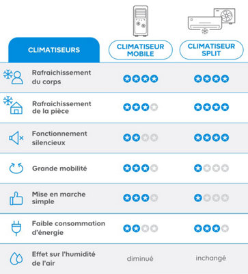 type de climatiseur adapté