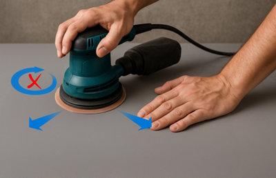L'utilisation d'une ponceuse excentrique