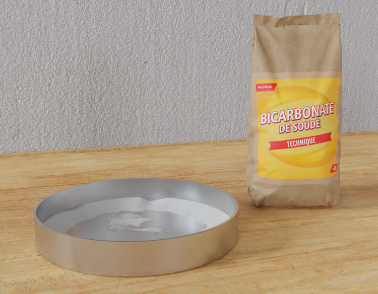 lame scie circulaire avec bicarbonate de soude