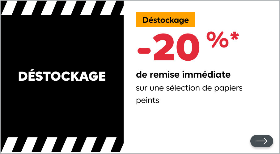 déstockage papiers peints, jusqu'à -20% de remise