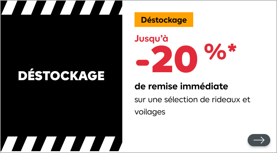 Déstockage : -20% sur une sélection de rideaux et voilage