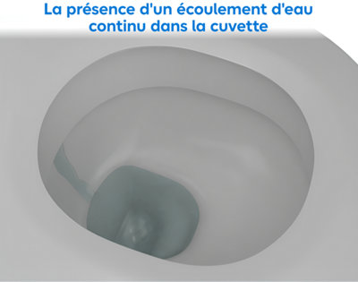 Image présence écoulement eau continu dans cuvette