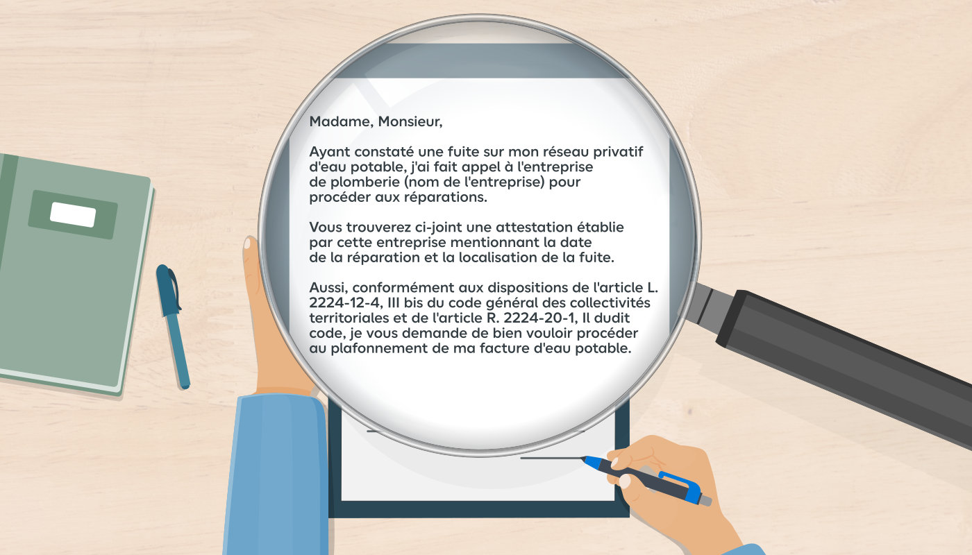 Loupe sur une lettre type