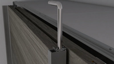 Ajustez et vissez les dernières fixations pour un réglage optimal des portes coulissantes.​