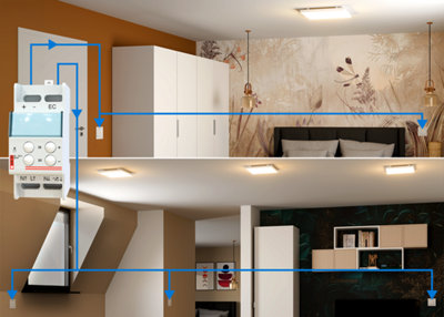 Schéma contrôle interrupteur télévariateur modulaire dans la maison