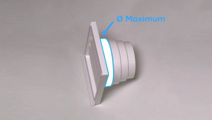 schéma signalant diamètre maximum