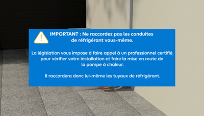 La mise en service doit se faire par un professionnel