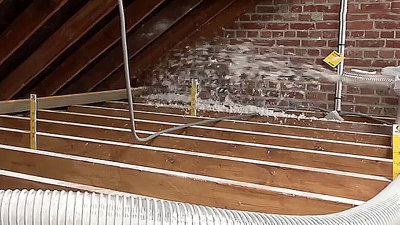soufflage de la laine de verre