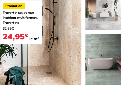 Travertin sol et mur intérieur multiformat, Travertino