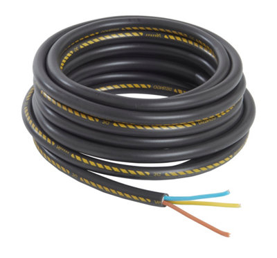 Cable conducteur électrique noir