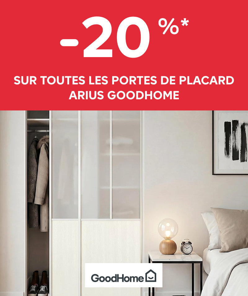 20% sur toutes les portes de placard Arius GoodHome