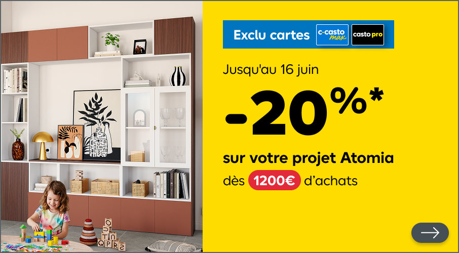 20% sur votre projet Atomia dès 1200€ d’achats