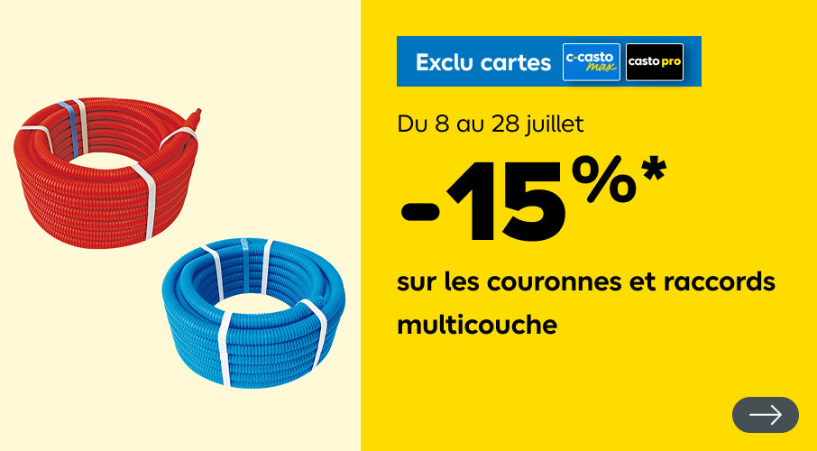 15% sur les couronnes et raccords multicouche