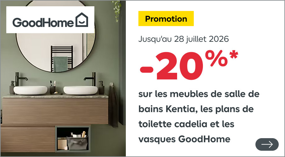 -20% sur les meubles de salle de bains Kentia