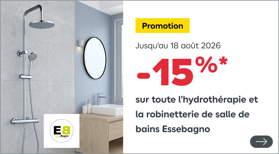 -15% sur la robinneterie et l'hydrothérapie Essebagno