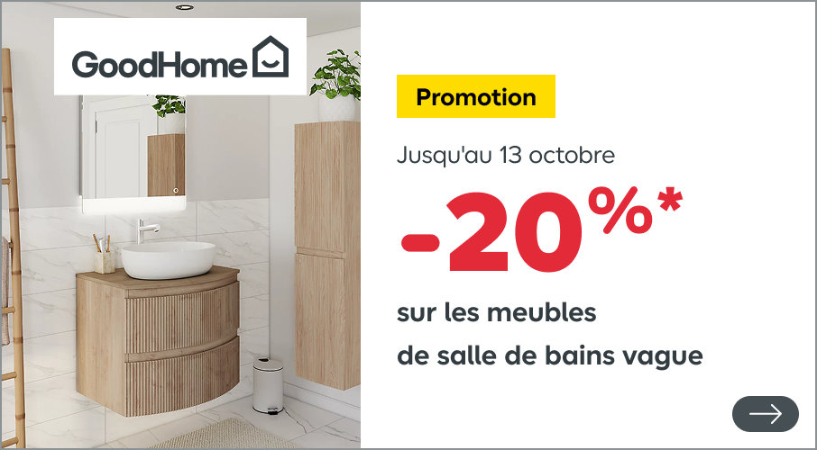 -20% sur les meubles de salle de bains Vague