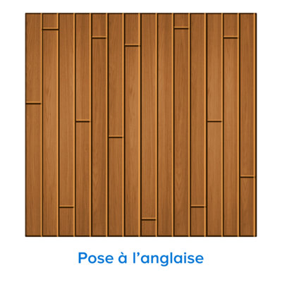 La pose à l’anglaise, la plus courante, est appelée également pose à coupe perdue. ​