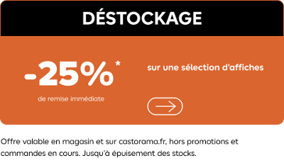 -25% de remise immédiate sur une sélection d'affiches