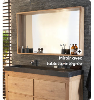 Miroir avec tablette intégrée