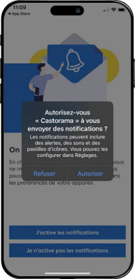 Pour la notification push via l’application Castorama