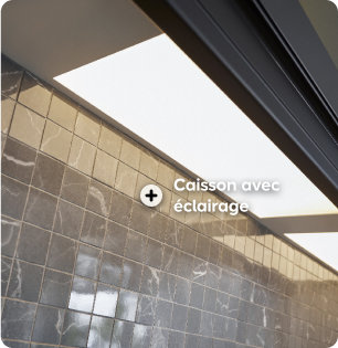 Caisson avec éclairage
