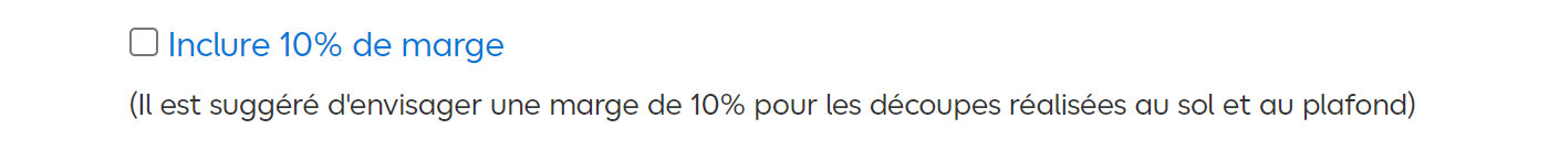Inclure 10% de marge​