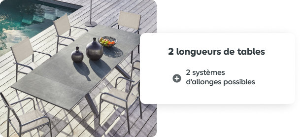 2 longueurs de tables