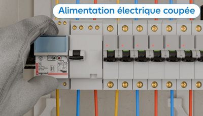 Tableau alimentation électrique coupée