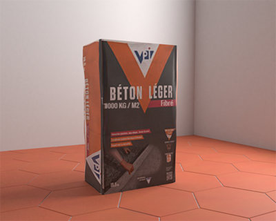 Une chape en  béton léger