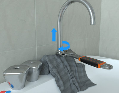 Enlever la tête du robinet