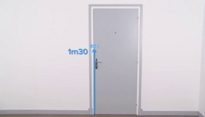 Schéma distance emplacement entrebâilleur porte