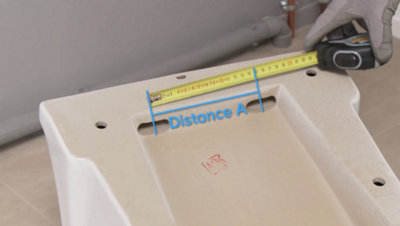 Mesure distance pour fixation du lavabo