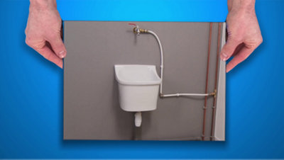 Résultat final robinet lavabo et tuyaux multicouche