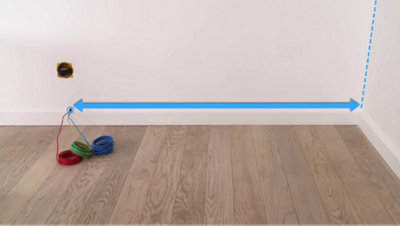 Image avec flèche indiquant distance au mur