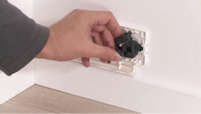 Positionnement de la prise au mur