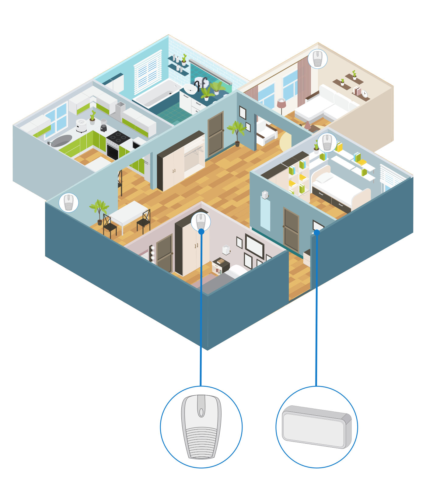 Schéma d'installation pour un appartement
